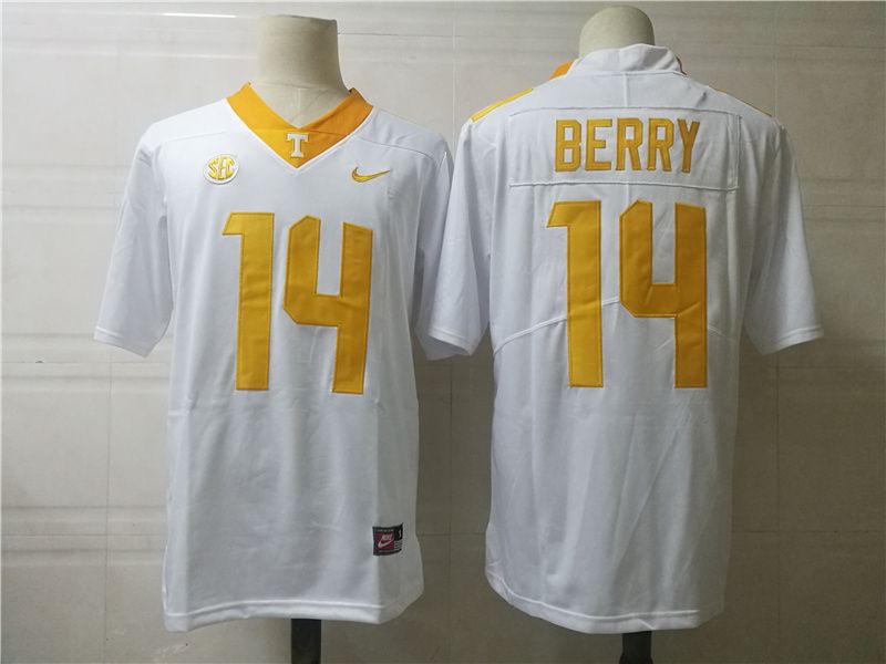Men Tennessee Volunteers 14 Berry White Nike 2025 NCAA Jersey